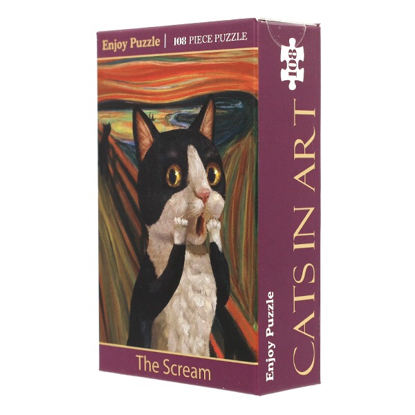 玩具 『エンジョイパズル Cat In Art The Scream 108ピース 165×220mm
