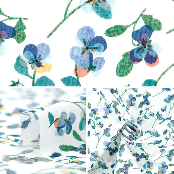 数量5から】 生地 『リバティ・ファブリックス タナローン パンジー