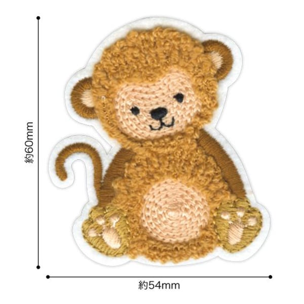 ORVIS ピンオンリール＆刺繍ワッペン ４点セット ワッペン 『オリジナルワッペン サル 23441』 PIONEER パイオニア 雑貨
