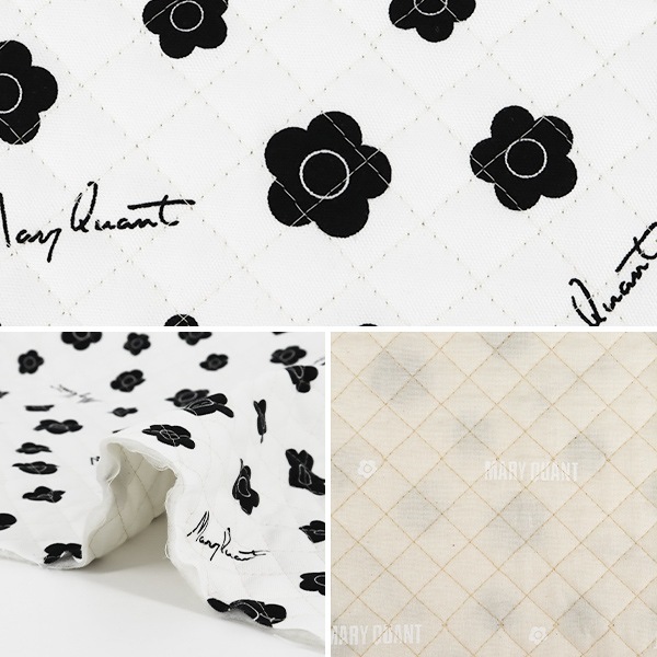 数量5から】 生地 『 MARY QUANT オックスキルト スモールフラワー