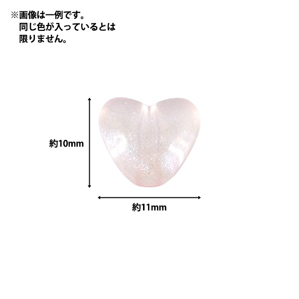 ビーズ 『ビーズピックス ミルキーハート 約10×11mm YN-05-26』 ビーズ