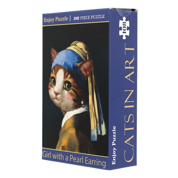 玩具 『エンジョイパズル Cat In Art Girl with Pearl Earring 108