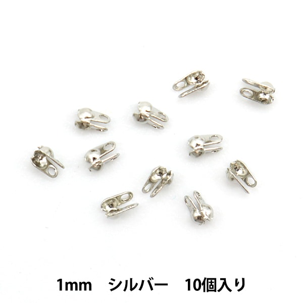 手芸パーツ 『ヒモ先金具 内径約2.5×17mm シルバー JTMP-213』 ビーズ