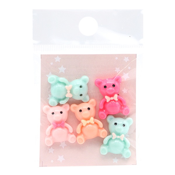 手芸パーツ 『樹脂デコレーションパーツ クマB YZK-14』 ERUBERU