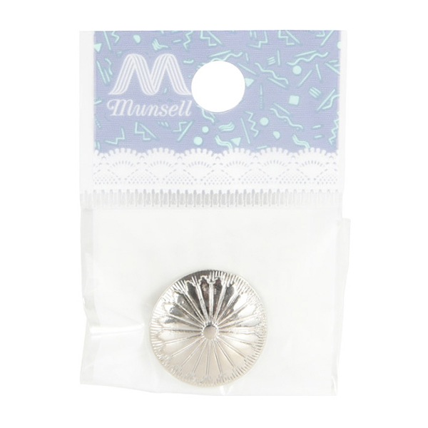 ボタン 『ボタンパーツ コンチョ #3 18mm シルバー』 ビーズ