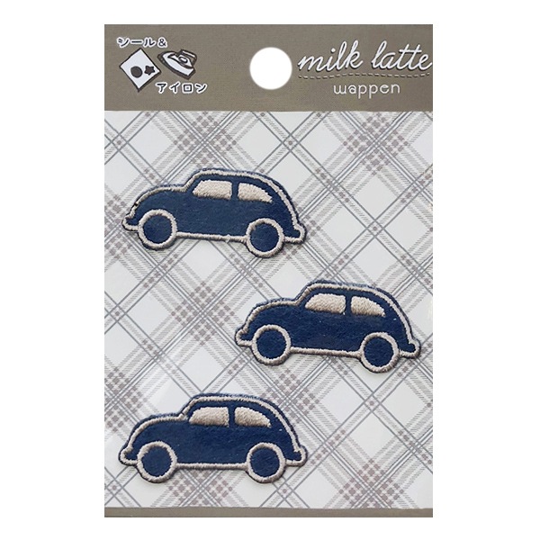ワッペン 『milk latteワッペン くるま MLW-10』 雑貨,ワッペン