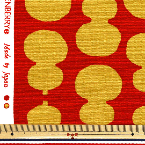 数量5から】 生地 『シャンタン シンプルモダン 瓢箪 アカ 850108-12-2