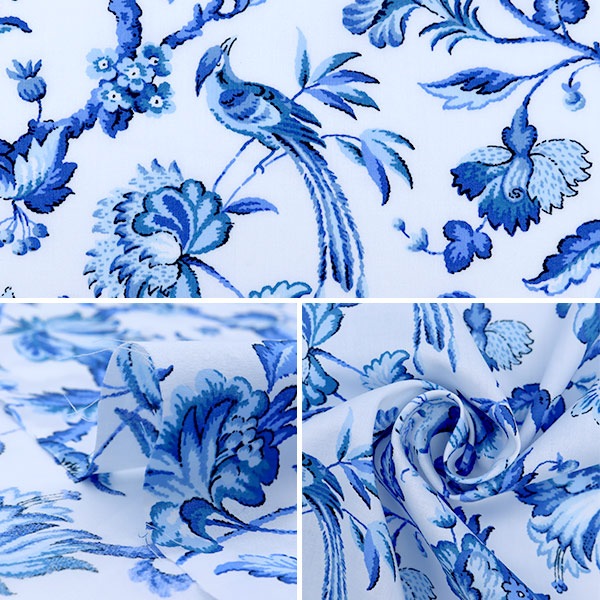 輸入リバティ　クラウド・ミス　ブルー系　ハンドメイド　ハンカチ　辰年リバティ！ 輸入リバティ クラウド・ミス ブルー系 ハンドメイド ハンカチ 辰年