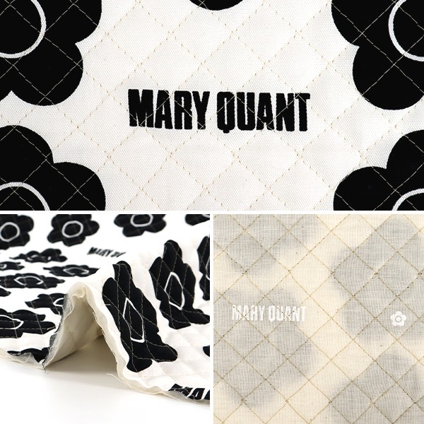 数量5から】 生地 『 MARY QUANT オックスキルト フラワー ホワイト