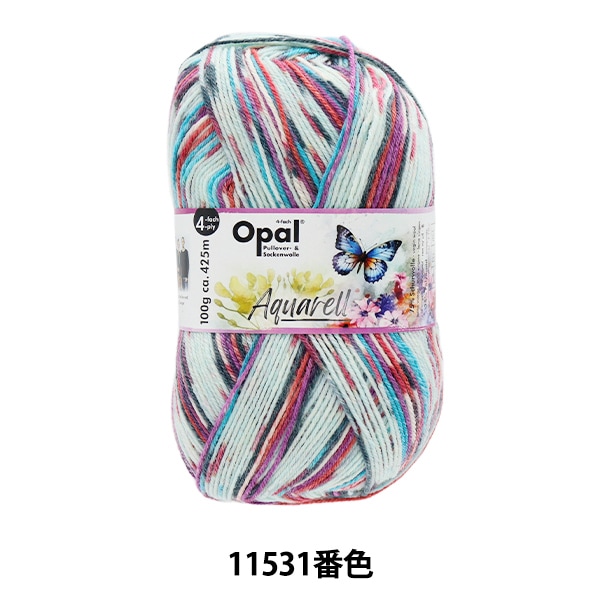 ソックヤーン 毛糸 『アクアレルー 4ply 11531番色』 Opal