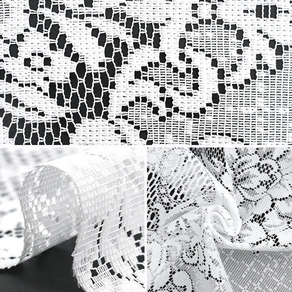 数量5から】 生地 『カフェカーテン 50cm丈 ホワイト FK-41370』 生地