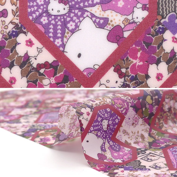 kittychanさん専用 超希少‼️新品未使用 ハローキティ　ラミネート生地 生地 『リバティ・ファブリックス ラミネートカットクロス 約33×50cm