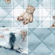 ���� �ؤ��������Ϥ��������ɽ�Ķ����ݥꥨ���ƥ륭��� ���åȥ����� ��128cm��80cm �ƥǥ��٥������å� �֥롼 CQHP-SC-TE-BL��