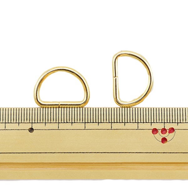 レザー金具 『Dカン ゴールド 15mm 2個入り』 工芸,皮革,金具,Dカン