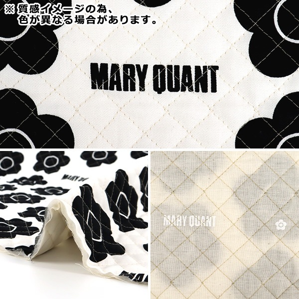 数量5から】 生地 『 MARY QUANT オックスキルト フラワー ブラック