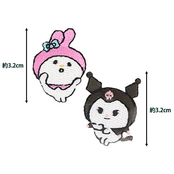 ワッペン 『ナガノ×サンリオ マイメロディクロミ GW-1090-1A』 KOKKA