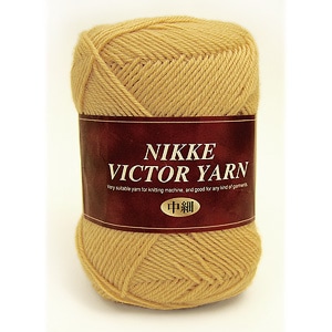 秋冬毛糸 『NIKKEVICTOR YARN 中細 607 (レモン) 番色』 NIKKEVICTOR