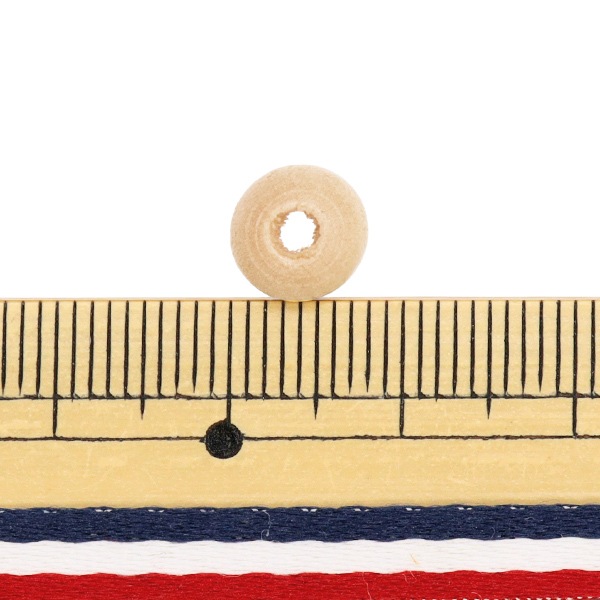 アクセサリー素材 『ウッドビーズ ラウンド 8mm ナチュラル 33個入