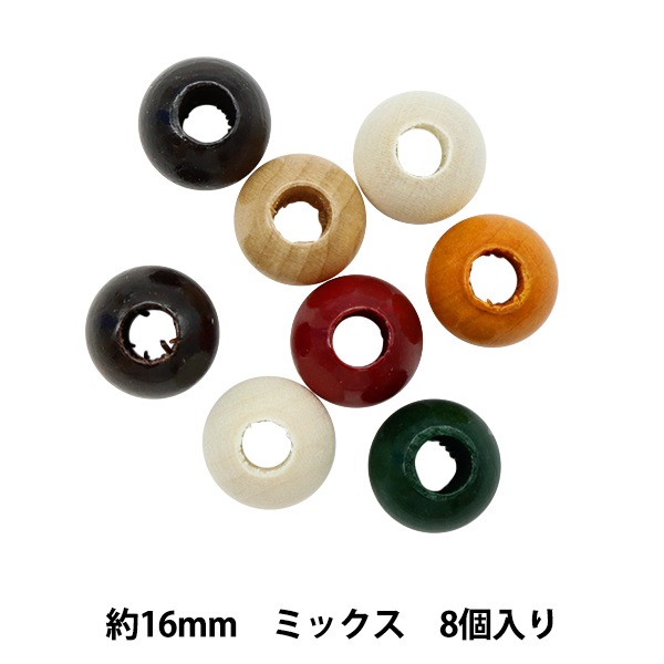 ビーズ『ウッドビーズ NR16-M』TOHOBEADSトーホービーズ ビーズ,ウッド