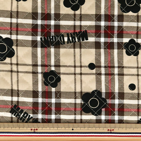 数量5から】 生地 『 MARY QUANT オックスキルト タータンチェック