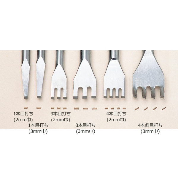 手芸工具 『4本斜目打 3mm巾』 LEATHER CRAFT クラフト社 工芸,皮革