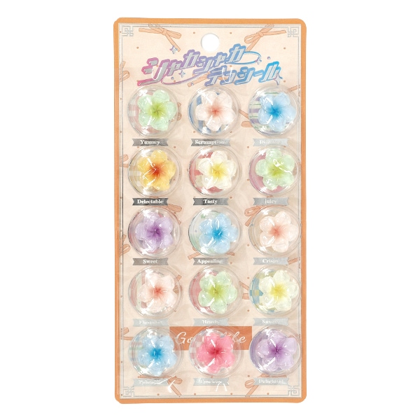 ぷっくりシール 『シャカシャカデコシール8 プルメリア tksk』 画材