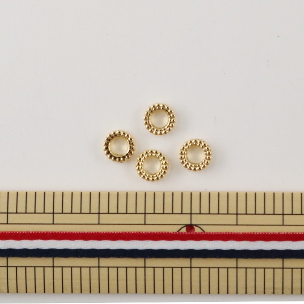 手芸金具 『スペーサー #12 ゴールド 10個入り』 ビーズ,金具・留め具