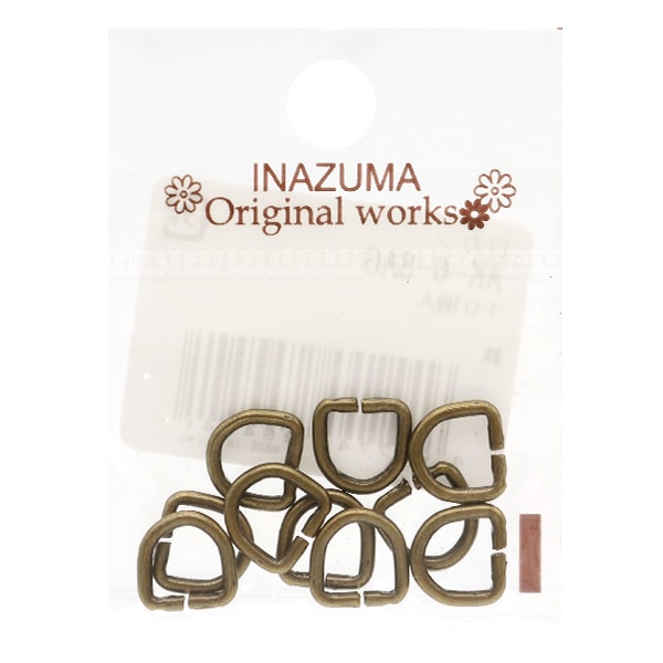 かばん材料 『Dカン 9mm アンティークゴールド 10個入り AK-6-8