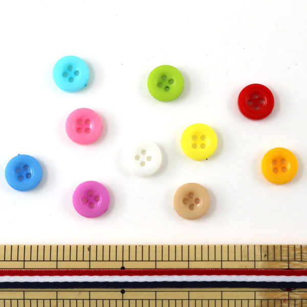 ボタン 『プラボタン MIX 11.5mm』 服飾,ボタン・バックル,ボタン,形