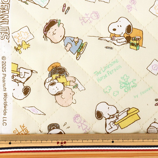 数量5から】 生地 『オックスキルト ピーナッツ アイボリー GQ-3718-1A