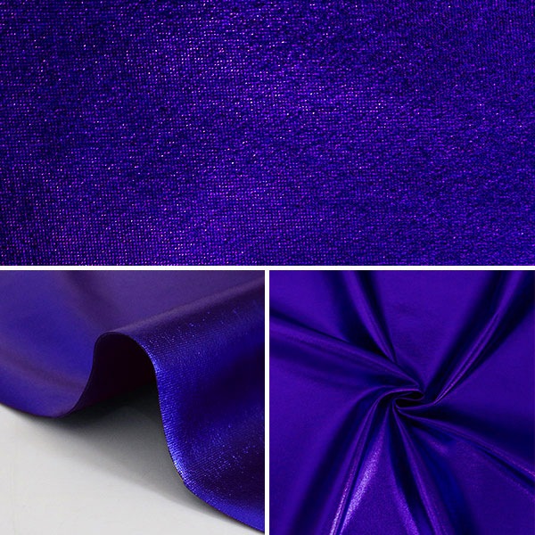 数量5から】 生地 『コスチュームメタリックストレッチ PLA-7 ブルー