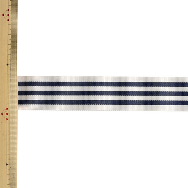 数量5から】 リボン 『ストライプリボン 4818 幅約3.5cm 9番色