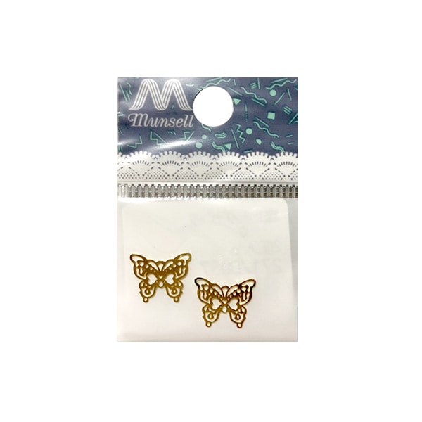 手芸金具 『蝶 エッチングパーツ ゴールド 271-0057』 ビーズ,その他