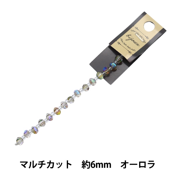ビーズ 『ガラスビーズ ドロップカット 8×11mm オーロラ JIN24-G-19