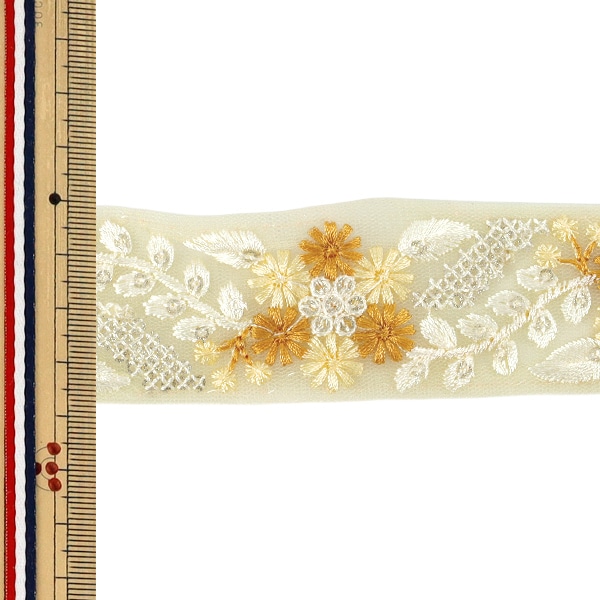 数量5から】 手芸ブレード 『2025インド刺繍ブレード 約3.7cm幅