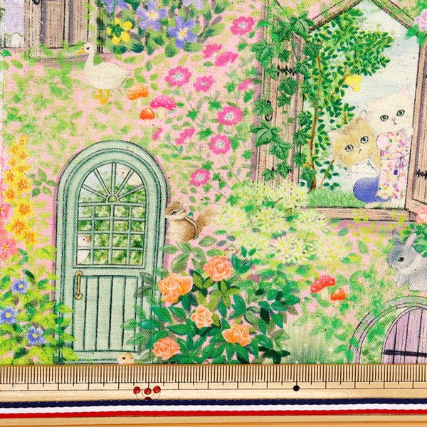 数量5から】 生地 『22fabric 綿麻シーチング デジタルプリント