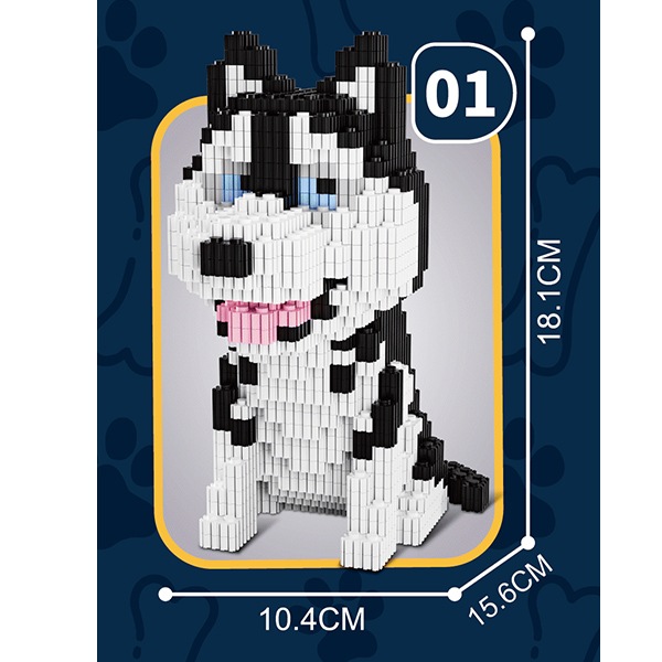 玩具 『ブロック シベリアンハスキー Ake-D1』 生活雑貨,玩具| ホビー
