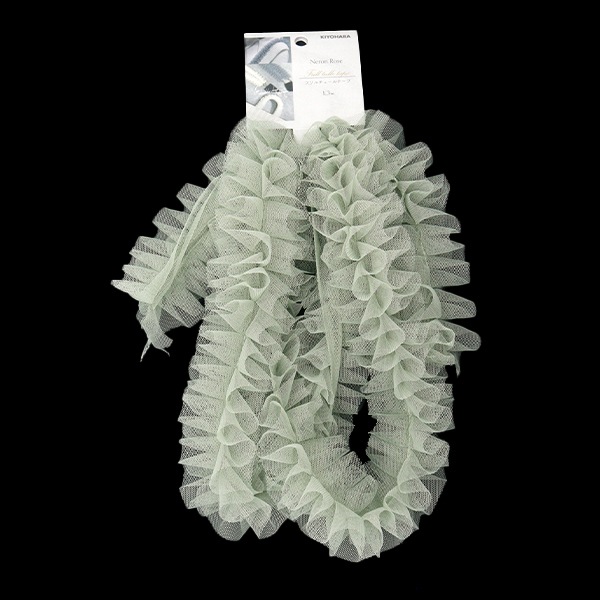 チュール 『ネロリローズ フリルチュールテープ グリーン NR-03