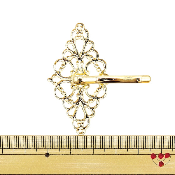 手芸金具 『フックポニー スカシ ゴールド 29×49mm 271/0279』 ビーズ