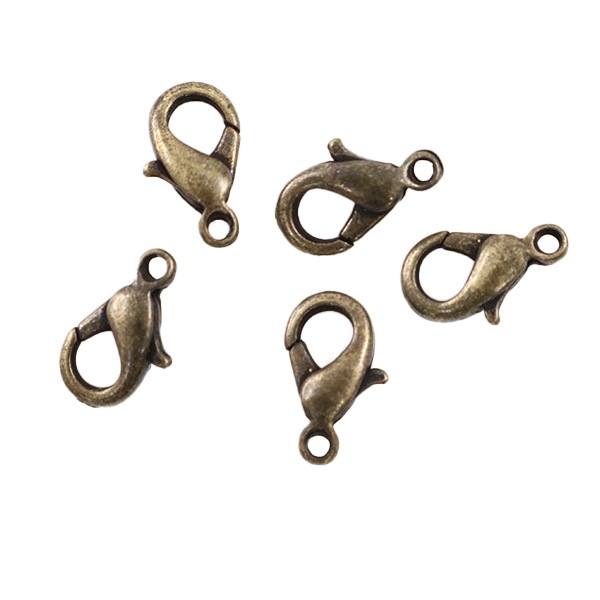 手芸金具 『ナス型留金具 中 アンティークゴールド 5個』 ビーズ,金具