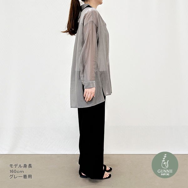 トップス 『シアーラージタックオーバーシャツ グレー SA00331-30-GY