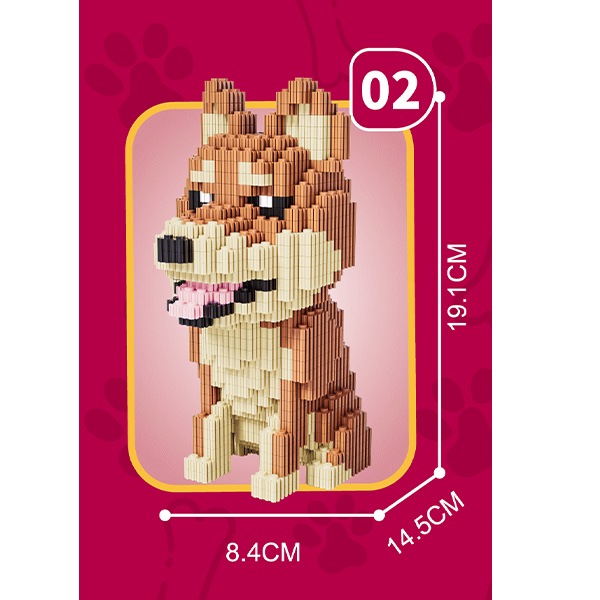 いぬ出品 玩具 『ブロック シバイヌ Ake-D2』 生活雑貨,玩具| ホビー材料の通販
