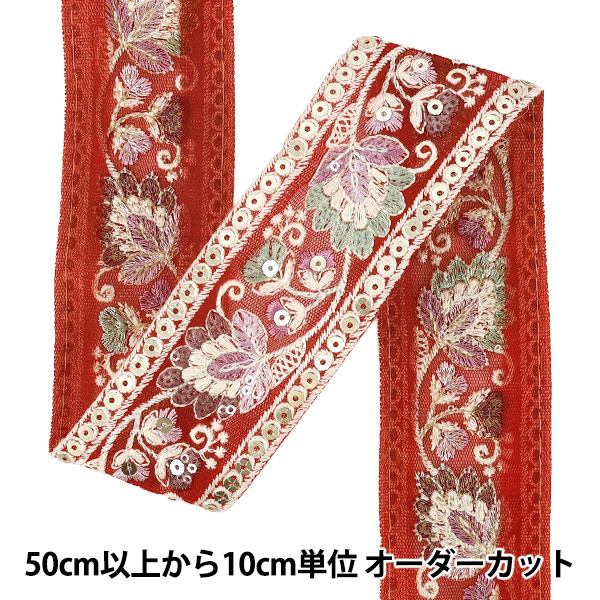 数量5から】 リボン 『ジャパネスク 約3.8cm幅 レッド 16番色 9353