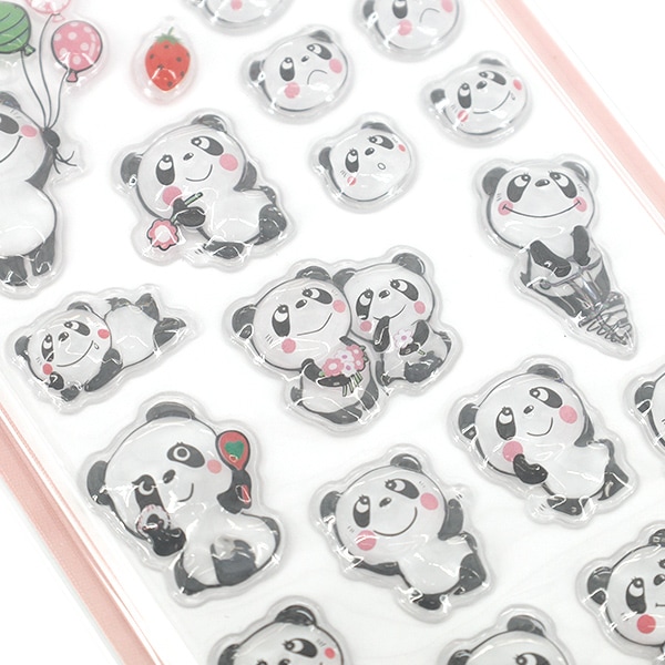 ぷっくりシール 『PUKPUK JELLYシール ルネ2 パンダ3』 画材・文具