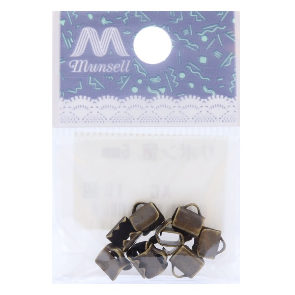 金具 『リボン止め 6mm アンティークゴールド 10個入り』 ビーズ