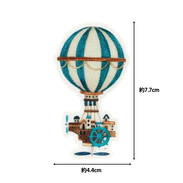 ワッペン 『空想街雑貨店 ワッペン 機械文明の気球 KUW-03』 雑貨