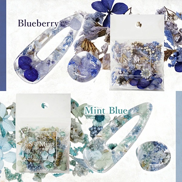 レジン材料 『ミックスフラワーパック ペールカラー ホワイトグリーン