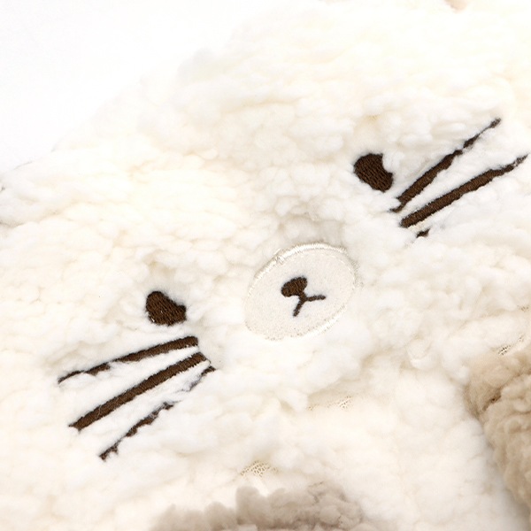 防寒具 『モコモコくるくるアニマルひざ掛け ネコ 490-8974』 生活雑貨