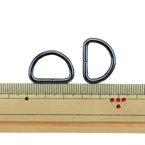 レザー金具 『Dカン 黒ニッケル 18mm 2個入り』 工芸,皮革,金具,Dカン