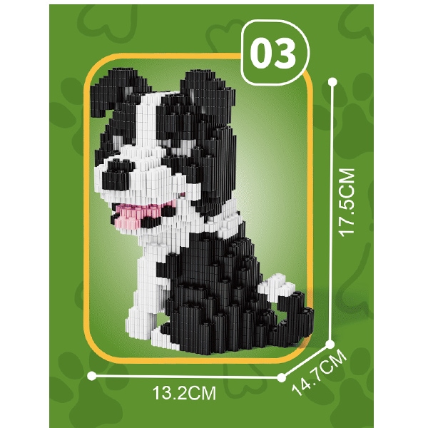 選定された行進 foil ボーダーレス 両面 犬猫 玩具 『ブロック ボーダーコリー Ake-D3』 生活雑貨,玩具| ホビー材料